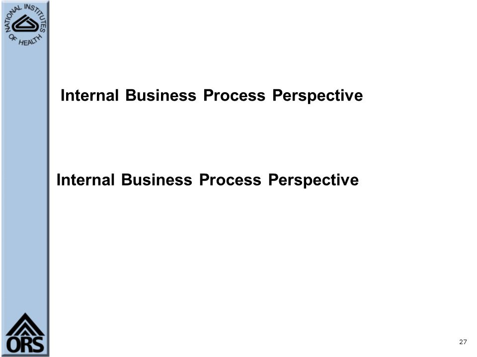 Internal Processes Perspective of the Balanced Scorecard
